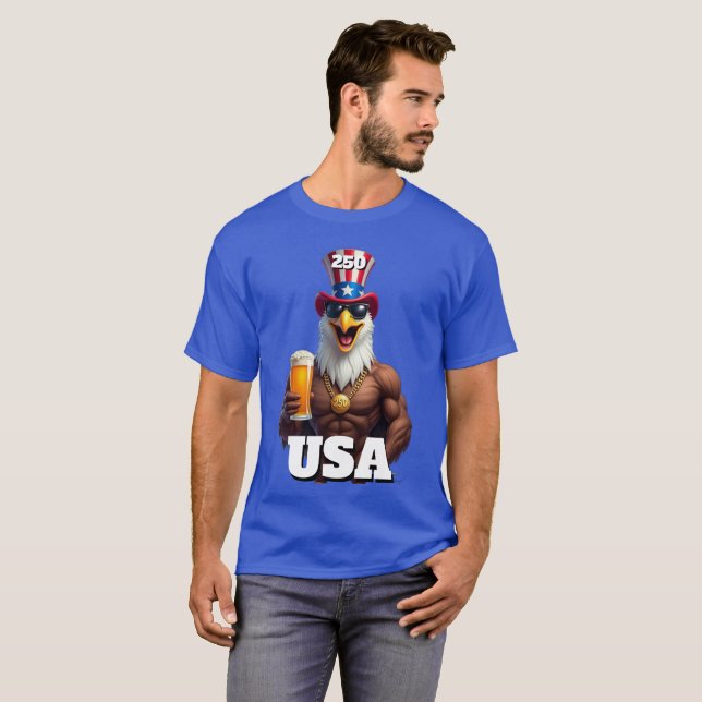 Camiseta 250th America's 4th of July Independence Day  (Frente Completa)