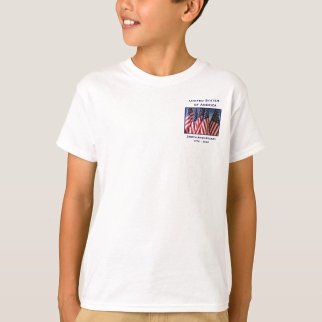 Camiseta 250th Anniversary USA Patriotic Child's  (Frente)