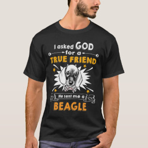 Camiseta 255 Perguntou a Deus - Amigo Verdadeiro - Um Beagl