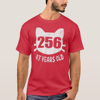 Camiseta 256 Cat Years Old  60th Birthday Gift For Cat Love