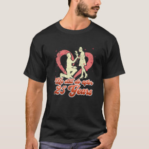 Camiseta 25 25 anos de Presentes de Aniversário de Casament