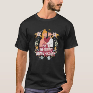 Camiseta 25 25 anos Presentes de Aniversário de Casamento I