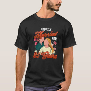 Camiseta 25 25 anos Presentes de Aniversário de Casamento I