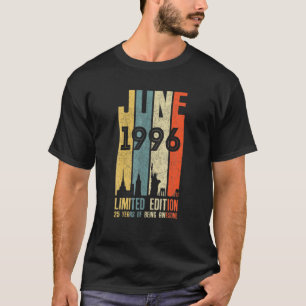 Camiseta 25 Aniversações de Aniversário Junho de 1996 Homen