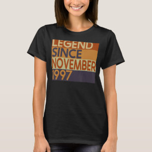 Camiseta 25 Aniversário De 25 Anos Legenda Desde 1 De Novem