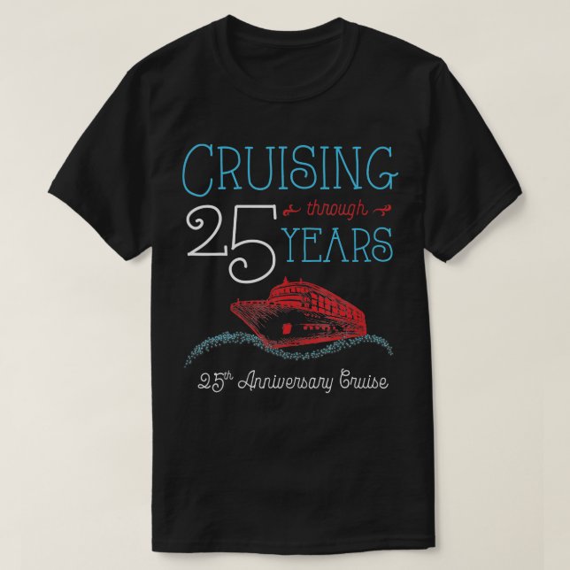 Camiseta 25 Anniversário Cruza Sua e Sua Cou Correspondente (Frente do Design)