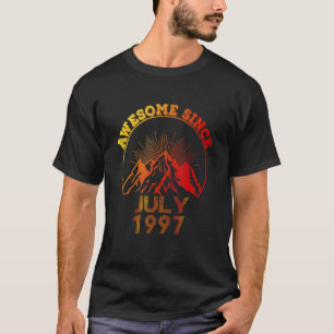 Camiseta 25 anos de idade incrível desde julho de 1997 25 a