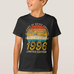 Camiseta 25 Anos De Idade No Dia 1996 Incrível Desde O Aniv