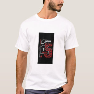 CAMISETA 25 AUTÊNTICO. T-SHIRT COM IMPRESSÃO DE TEXTO
