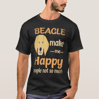 Camiseta 25 Beagle Me Faz Feliz Pessoas Não Tanto Beagle