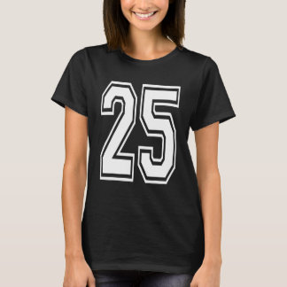 Camiseta 25 Birthday College Number