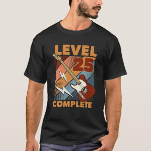Camiseta 25 Birthday Nível 25 Completa E-Guitar