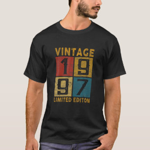 Camiseta 25 Birthday Vintage 1997 Nascer Em 1997 25 Anos