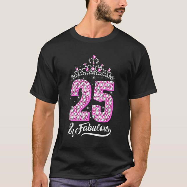 Camiseta 25 e Fabulosa 25 de Aniversário do Diamond Crown W (Frente)