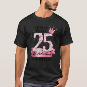 Camiseta 25 e Fabuloso Grupo de Partido Branca Rosa Candid 