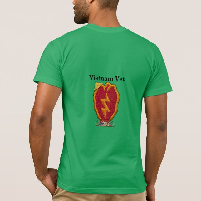 Camiseta 25 ID Divisão de Infantaria Veteranos Vets LRRPS (Verso)
