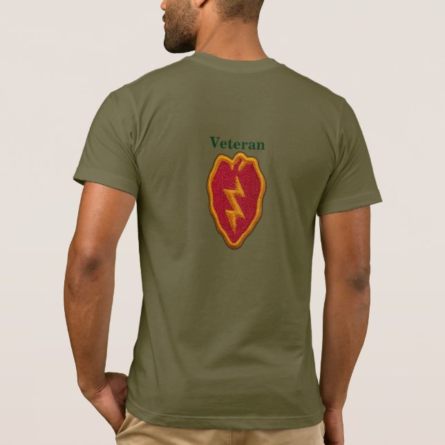Camiseta 25 Infantaria Divisão de Veteranos Vets LRRPS (Verso)