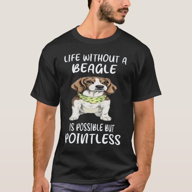 Camiseta 25 Vida Sem Um Beagle (Frente)
