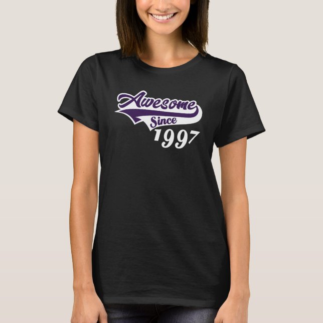 Camiseta 25th Birthday Awesome Since 1997 Age Of Perfection (Frente)