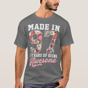 Camiseta 25th Birthday Born in 1997 25 Year Old Gift Girls