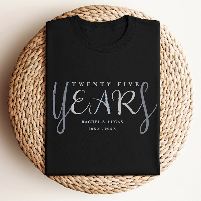 Camiseta 25th Silver Wedding Anniversary Gift (Criador carregado)