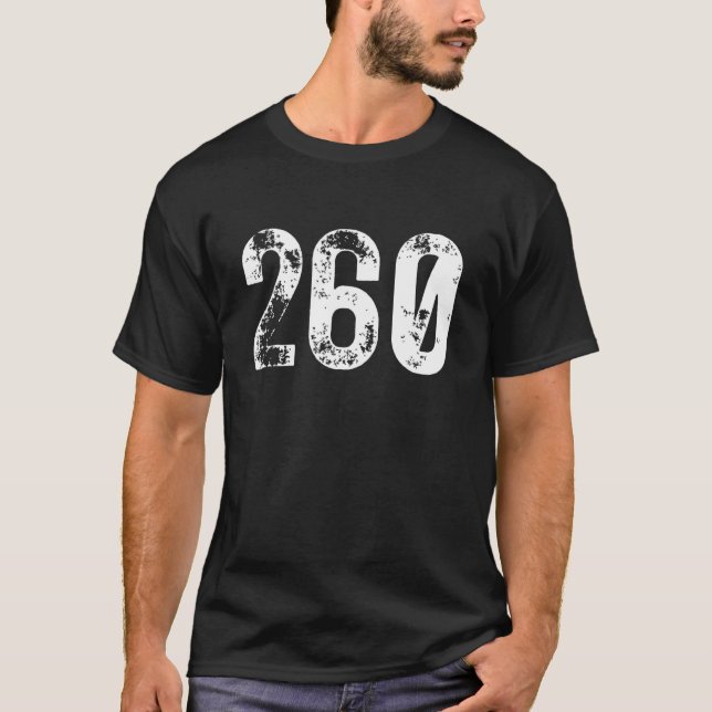 Camiseta 260 Area Code Fort Wayne IN Mobile Telephone Area  (Frente)