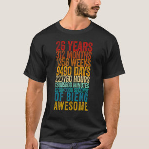 Camiseta 26.º Aniversário, 26 anos de idade
