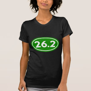 Camiseta 26,2 Verde oval da maratona (#GEO4)