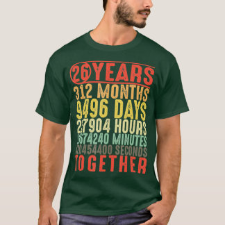 Camiseta 26 Anos 26 Aniversário de Casamento Oferece-Lhe Pr