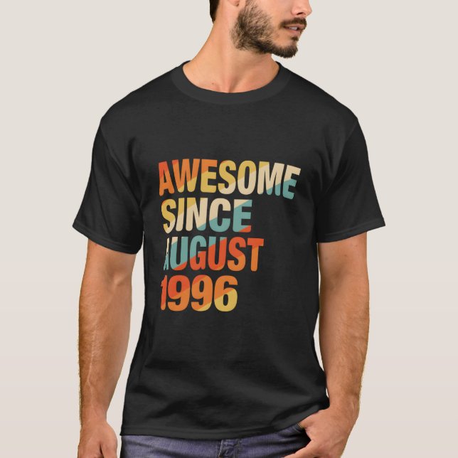 Camiseta 26Th Awesome Since August 1996 26 (Frente)