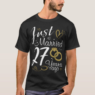 Camiseta 27º aniversário de casamento.Recem casados há 2
