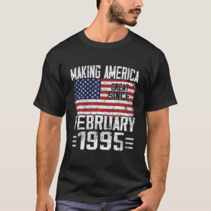 Camiseta 27º Aniversário Presente Fevereiro De 1995 Bande