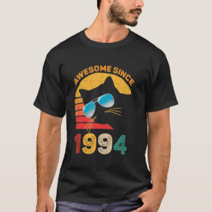 Camiseta 27º aniversário Vintage Cat Incrível desde 1994