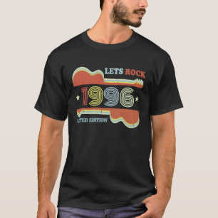Camiseta 27º aniversário Violão Vintage Retro Lets Rock 199