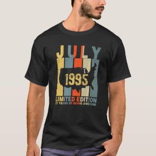 Camiseta 27.º Aniversário Julho De 1995 27 Anos De Esforço