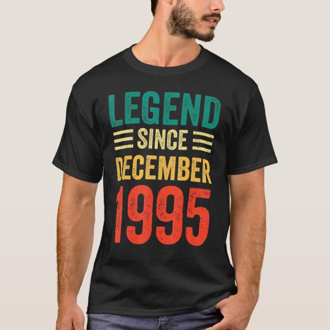 Camiseta 27.a Legenda de Aniversário Desde dezembro de 1995 (Frente)