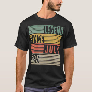 Camiseta 27.a Legenda de aniversário desde julho de 1995 27