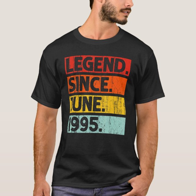 Camiseta 27.a Legenda de Aniversário Desde junho de 1995 27 (Frente)