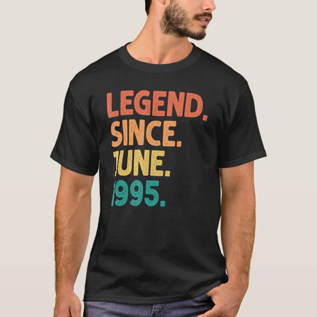 Camiseta 27.a Legenda de Aniversário Desde junho de 1995 27 (Frente)