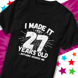 Camiseta 27 anos de idade Sarcástico Meme Engraçado 27.º an