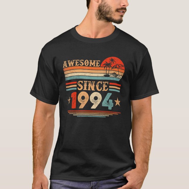 Camiseta 27 anos é incrível desde 1994 27º aniversário do h (Frente)