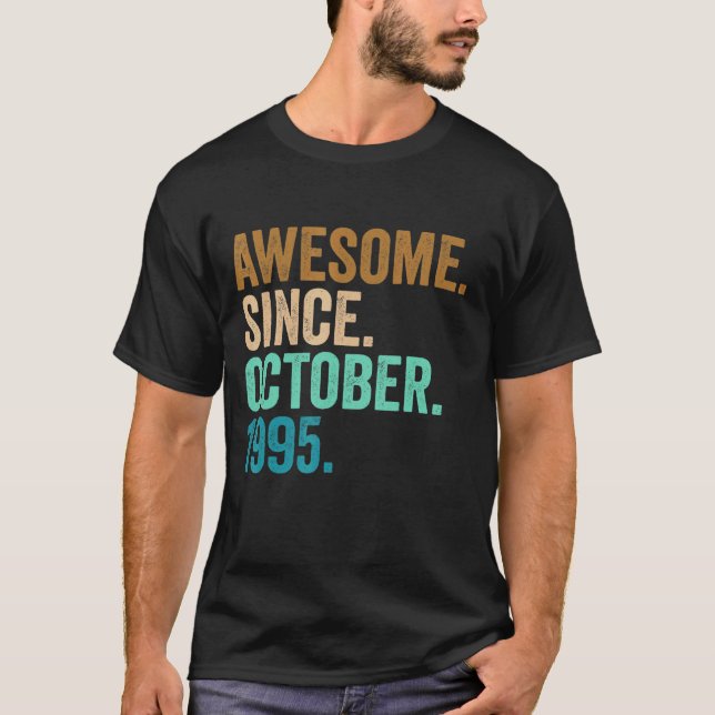 Camiseta 27 anos é incrível desde outubro de 1995 27º anive (Frente)