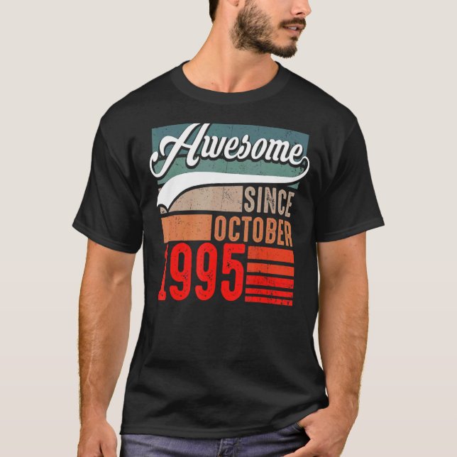 Camiseta 27 anos é incrível desde outubro de 1995 27º anive (Frente)