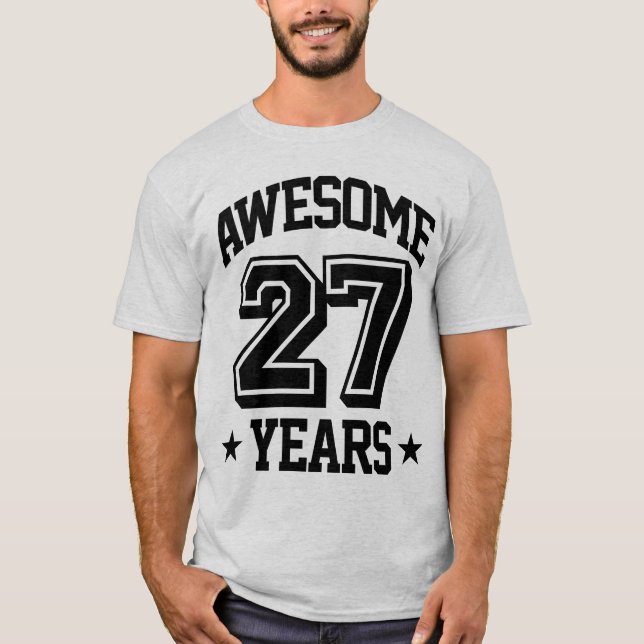 Camiseta 27 anos impressionantes (Frente)