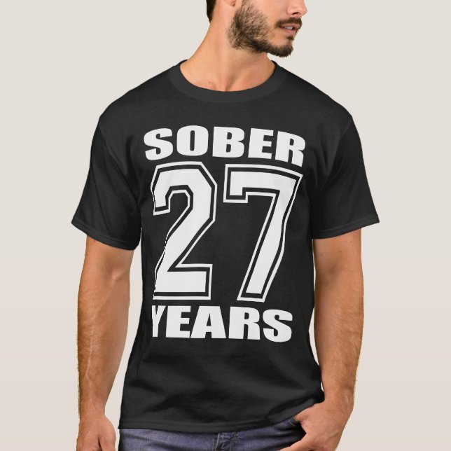 Camiseta 27 ANOS moderam o branco na obscuridade (Frente)