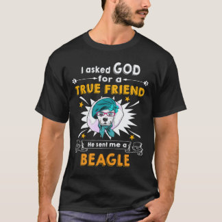 Camiseta 27 Perguntou a Deus - Amigo Verdadeiro - Um Beagle