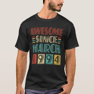 Camiseta 28º Aniversário 28 Anos Espetacular Desde Março