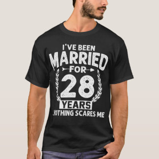 Camiseta 28º aniversário de 28 anos de casamento