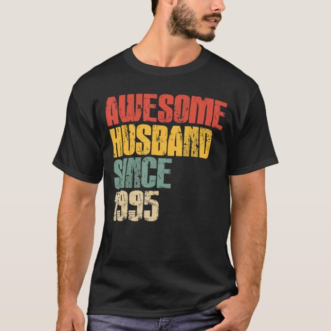 Camiseta 28º Aniversário de Casamento para Him Incrível Hus (Frente)