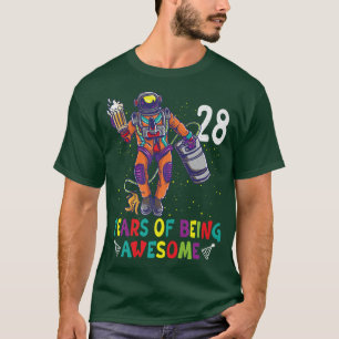 Camiseta 28.º aniversário Astronauta Astronauta Sistema Sol